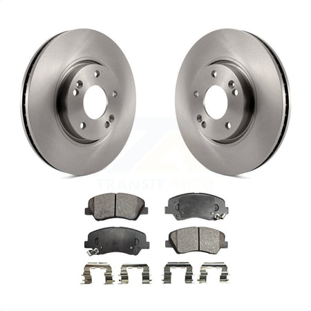 Front Disc Brake Rotors And Semi-Metallic Pads Kit For 2015 Hyundai Veloster Tech RE FLEX SE K8F-100455 by Transit Auto