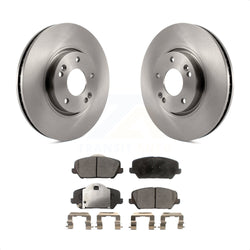 Front Disc Brake Rotors And Semi-Metallic Pads Kit For Kia Forte Forte5 Koup K8F-100456