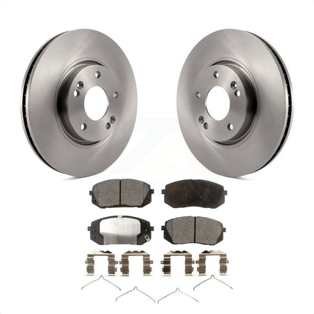 Front Disc Brake Rotors And Semi-Metallic Pads Kit For 2016 Hyundai Sonata FULL HYBRID EV-GAS (FHEV) engine K8F-100457 by Transit Auto