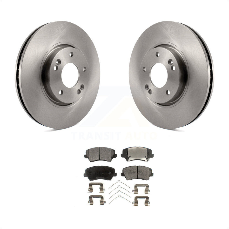 Front Disc Brake Rotors And Semi-Metallic Pads Kit For Hyundai Veloster Kia Forte Koup K8F-100459 by Transit Auto