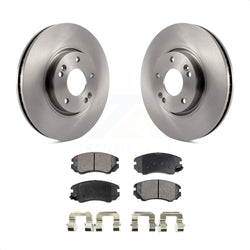 Front Disc Brake Rotors And Semi-Metallic Pads Kit For 2006-2010 Hyundai Sonata 3.3L K8F-100460