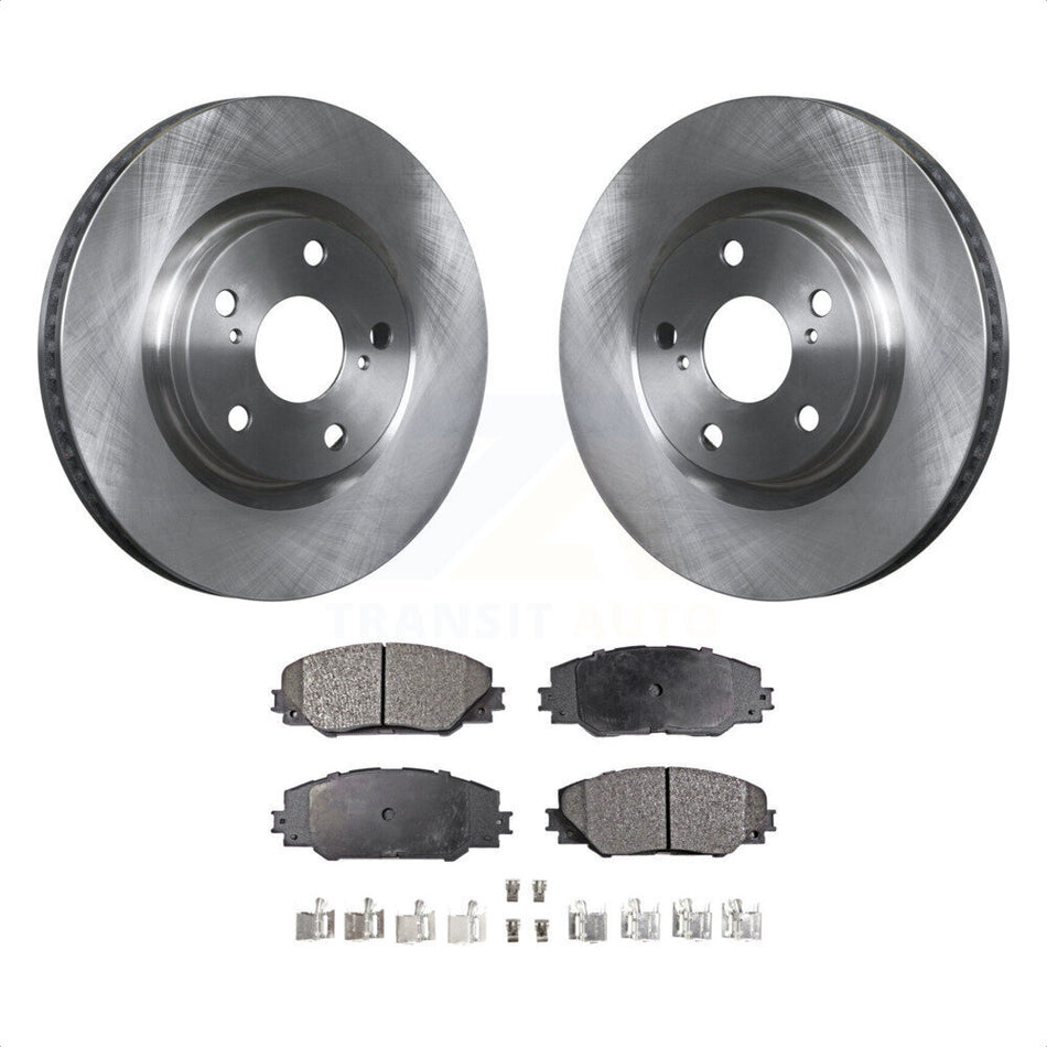 Front Disc Brake Rotors And Semi-Metallic Pads Kit For Toyota RAV4 Scion tC Matrix Pontiac Vibe Corolla iM Mirai K8F-100465 by Transit Auto