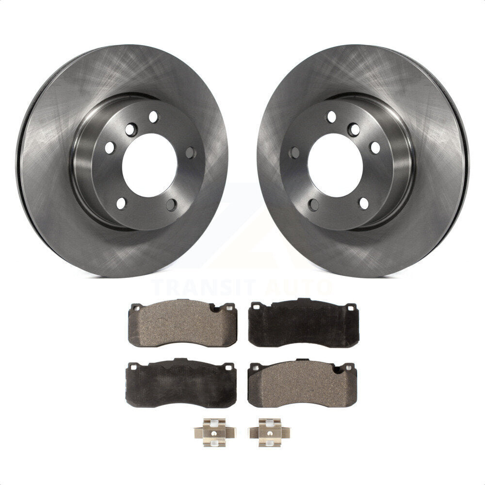 Front Disc Brake Rotors And Semi-Metallic Pads Kit For 2006-2007 BMW 323i With 338mm Diameter Rotor K8F-100471 by Transit Auto