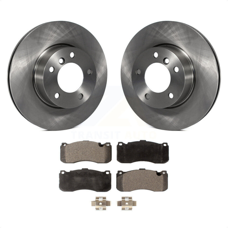 Front Disc Brake Rotors And Semi-Metallic Pads Kit For 2006-2007 BMW 323i With 338mm Diameter Rotor K8F-100471 by Transit Auto