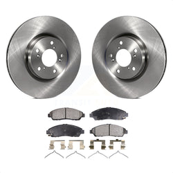 Front Disc Brake Rotors And Semi-Metallic Pads Kit For Honda Pilot Acura MDX RLX ZDX K8F-100500