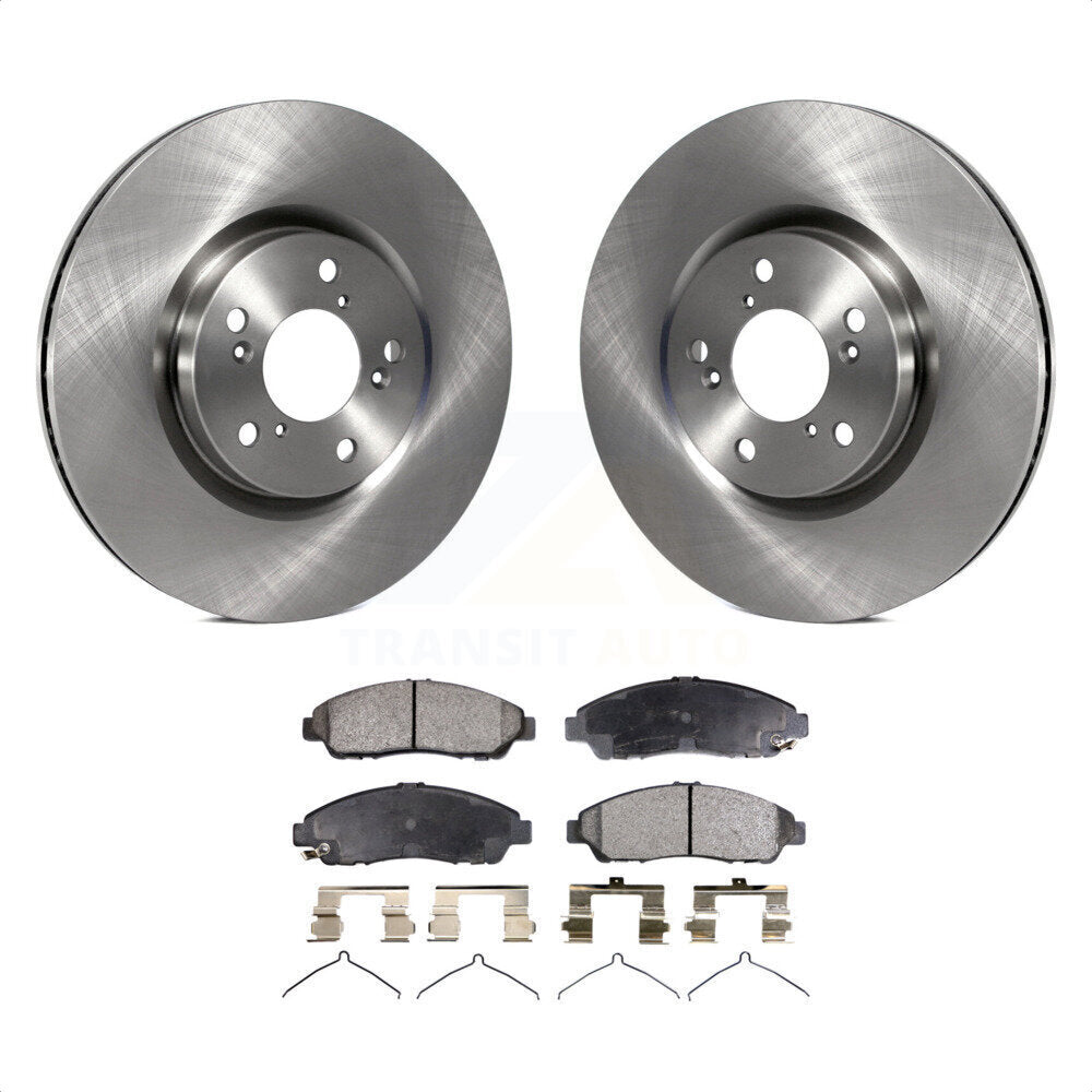 Front Disc Brake Rotors And Semi-Metallic Pads Kit For Honda Pilot Acura MDX RLX ZDX K8F-100500 by Transit Auto