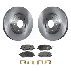Front Disc Brake Rotors And Semi-Metallic Pads Kit For 2007-2009 Hyundai Santa Fe K8F-100506