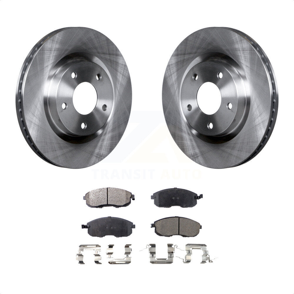 Front Disc Brake Rotors And Semi-Metallic Pads Kit For 2007-2012 Nissan Sentra SE-R K8F-100518 by Transit Auto