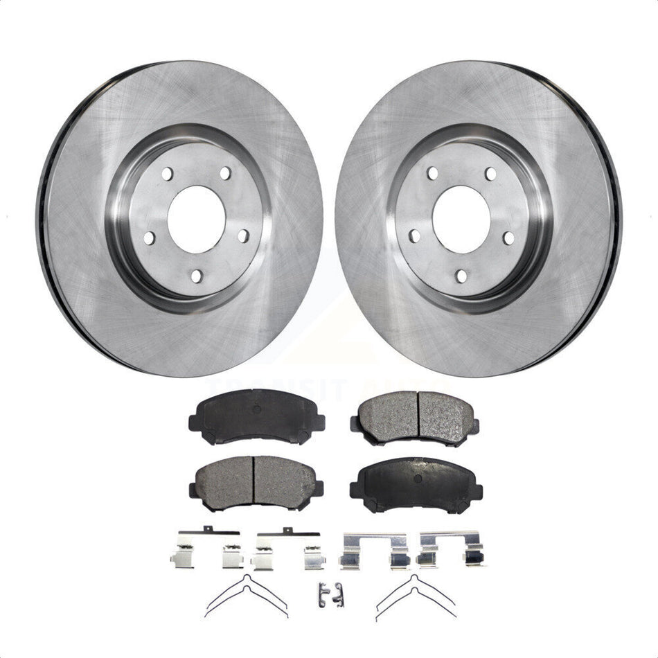 Front Disc Brake Rotors And Semi-Metallic Pads Kit For Nissan Sentra Juke K8F-100519 by Transit Auto