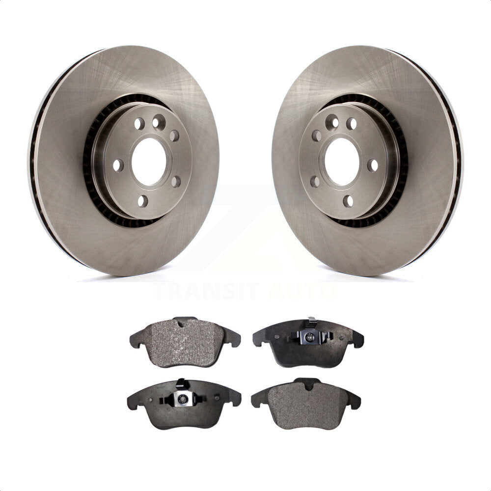 Front Disc Brake Rotors And Semi-Metallic Pads Kit For 2008-2015 Land Rover LR2 K8F-100521 by Transit Auto