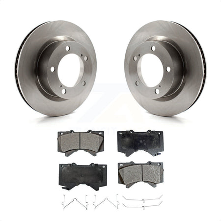 Front Disc Brake Rotors And Semi-Metallic Pads Kit For Toyota Land Cruiser Lexus LX570 K8F-100536 by Transit Auto