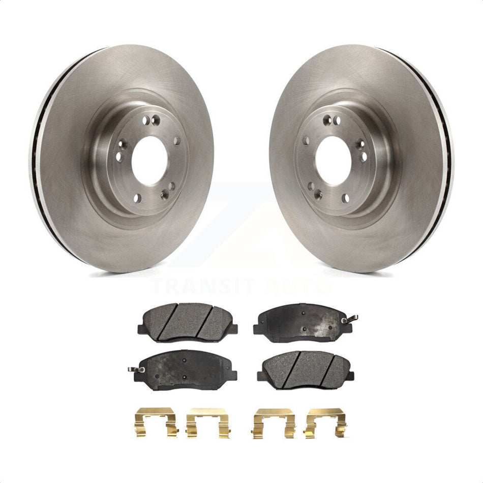 Front Disc Brake Rotors And Semi-Metallic Pads Kit For 2012 Hyundai Genesis 3.8L K8F-100545 by Transit Auto