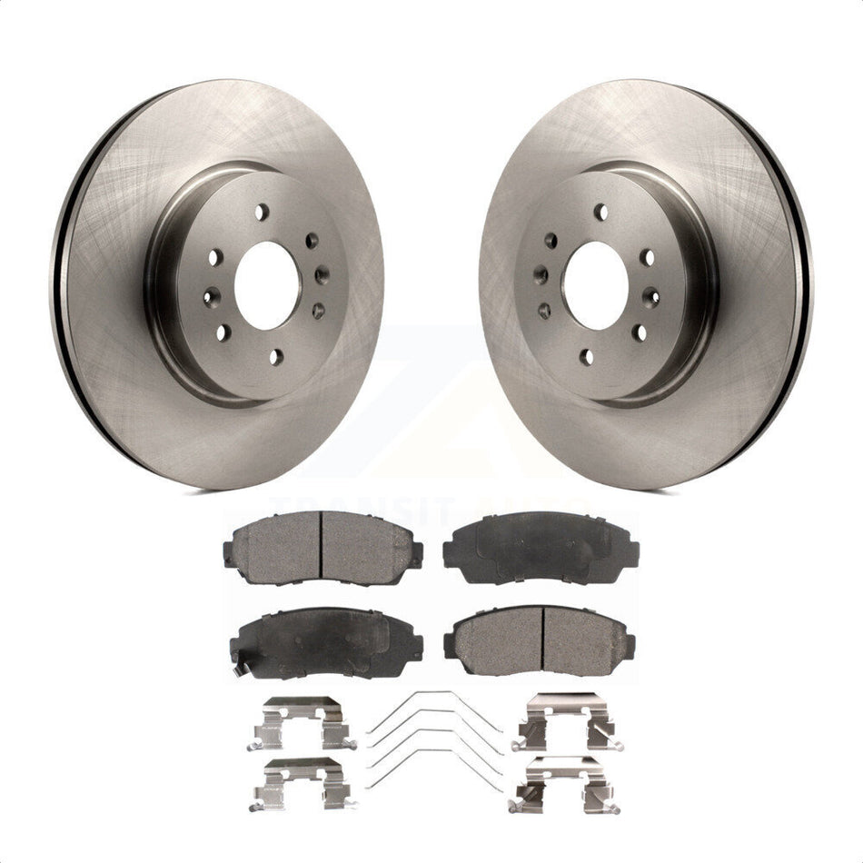 Front Disc Brake Rotors And Semi-Metallic Pads Kit For 2011-2014 Honda Odyssey K8F-100550 by Transit Auto