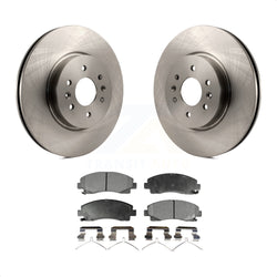 Front Disc Brake Rotors And Semi-Metallic Pads Kit For 2009-2014 Acura TL K8F-100551