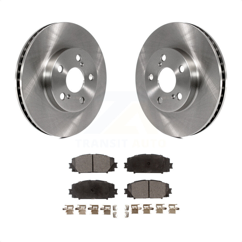 Front Disc Brake Rotors And Semi-Metallic Pads Kit For Toyota Prius Lexus CT200h Plug-In K8F-100552 by Transit Auto