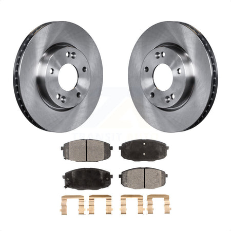 Front Disc Brake Rotors And Semi-Metallic Pads Kit For Kia Forte Koup Forte5 K8F-100553 by Transit Auto