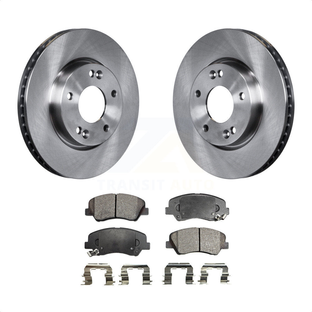 Front Disc Brake Rotors And Semi-Metallic Pads Kit For 2014 Kia Forte5 EX K8F-100554 by Transit Auto