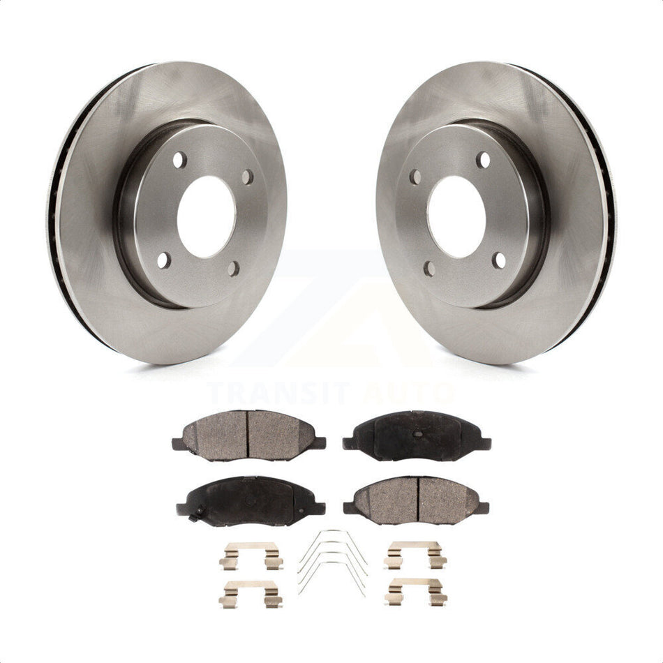 Front Disc Brake Rotors And Semi-Metallic Pads Kit For 2009-2011 Nissan Versa 1.6L K8F-100556 by Transit Auto