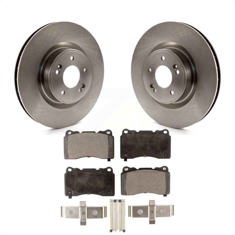 Front Disc Brake Rotors And Semi-Metallic Pads Kit For Hyundai Genesis Coupe K8F-100557 by Transit Auto