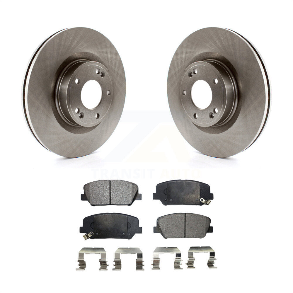 Front Disc Brake Rotors And Semi-Metallic Pads Kit For Hyundai Genesis Coupe K8F-100558 by Transit Auto