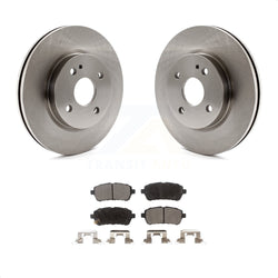 Front Disc Brake Rotors And Semi-Metallic Pads Kit For 2011-2014 Mazda 2 K8F-100569