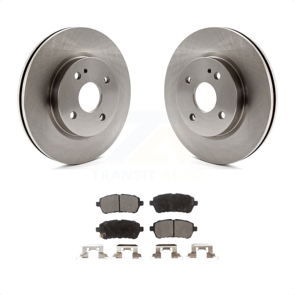 Front Disc Brake Rotors And Semi-Metallic Pads Kit For 2011-2014 Mazda 2 K8F-100569 by Transit Auto