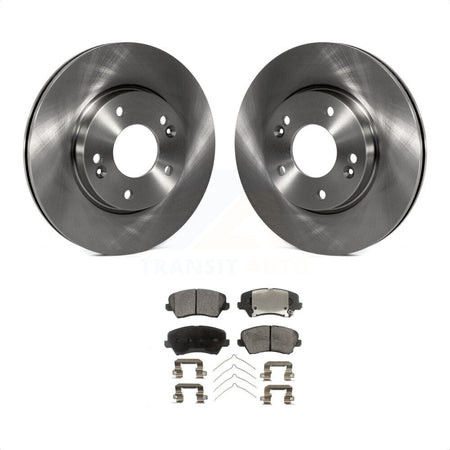 Front Disc Brake Rotors And Semi-Metallic Pads Kit For Kia Forte Hyundai Veloster Elantra GT Forte5 Koup K8F-100574 by Transit Auto