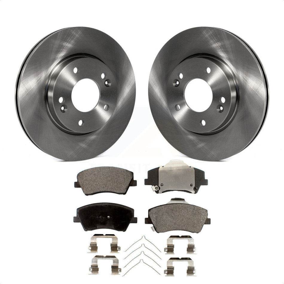 Front Disc Brake Rotors And Semi-Metallic Pads Kit For Hyundai Elantra K8F-100575 by Transit Auto