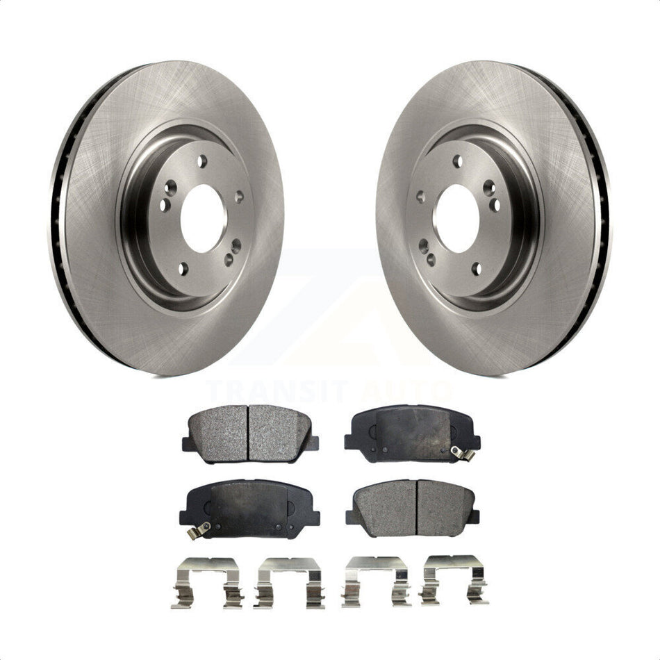 Front Disc Brake Rotors And Semi-Metallic Pads Kit For 2011-2015 Kia Optima 2.0L K8F-100577 by Transit Auto