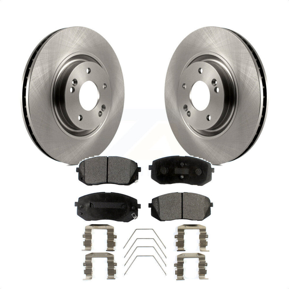 Front Disc Brake Rotors And Semi-Metallic Pads Kit For Hyundai Sonata Kia Optima K8F-100580 by Transit Auto