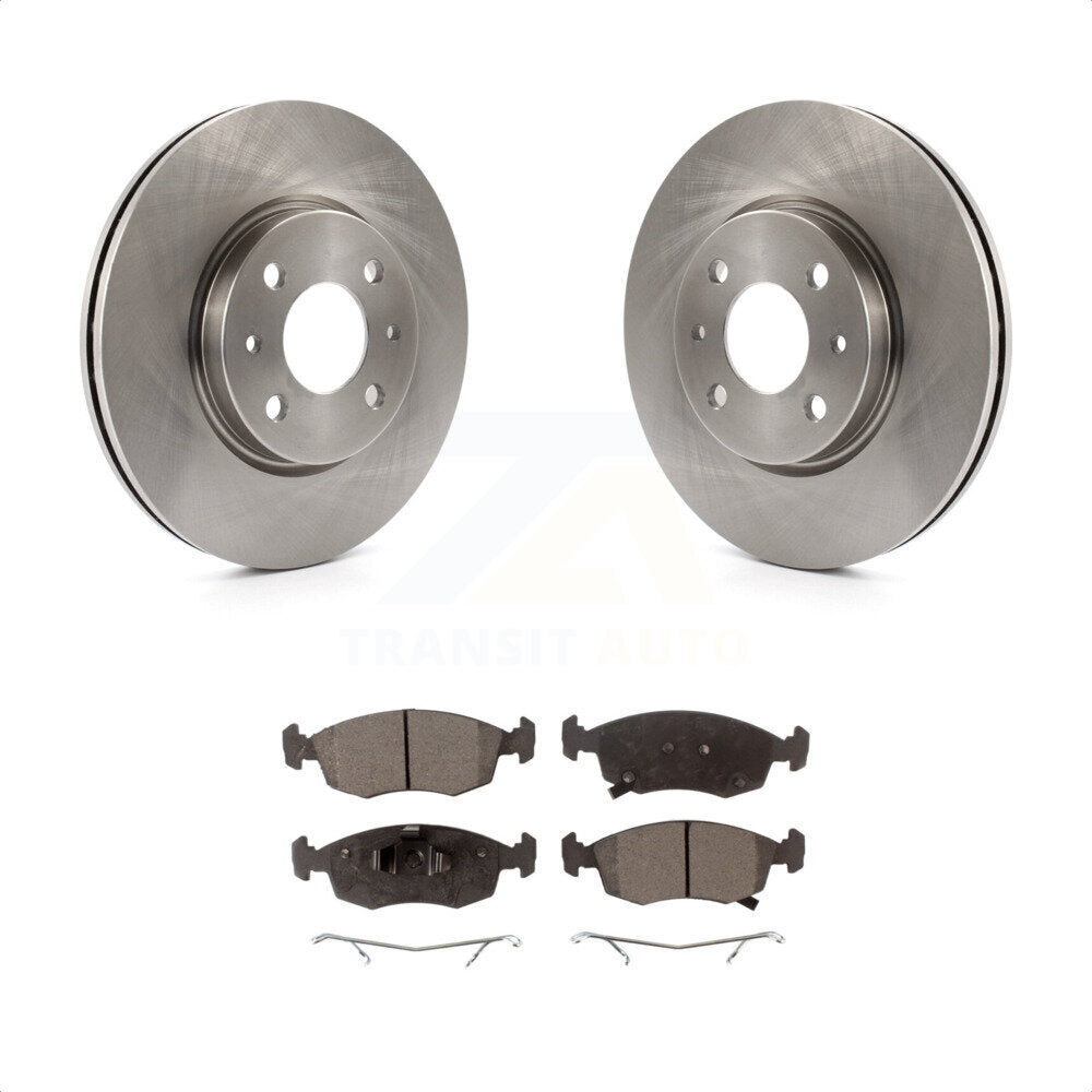 Front Disc Brake Rotors And Semi-Metallic Pads Kit For Fiat 500 K8F-100589 by Transit Auto