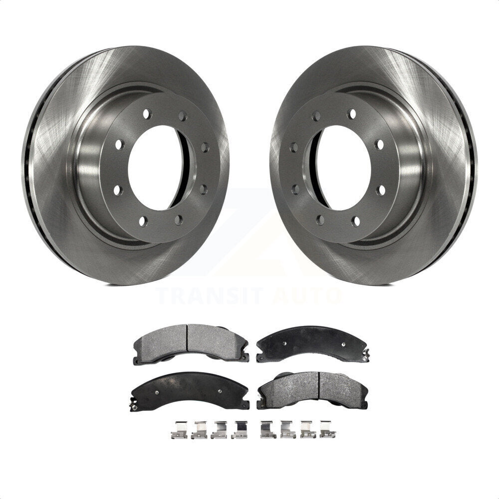 Front Disc Brake Rotors And Semi-Metallic Pads Kit For Nissan NV2500 NV3500 NV1500 K8F-100597 by Transit Auto