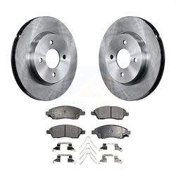 Front Disc Brake Rotors And Semi-Metallic Pads Kit For Nissan Versa Note Micra K8F-100600
