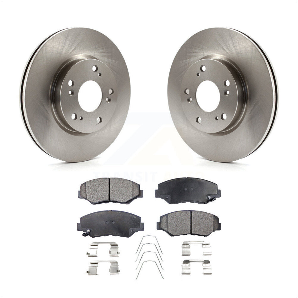 Front Disc Brake Rotors And Semi-Metallic Pads Kit For 2013 Acura ILX 2.0L K8F-100603 by Transit Auto