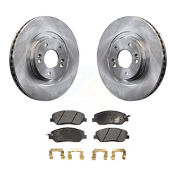 Front Disc Brake Rotors And Semi-Metallic Pads Kit For 2013-2016 Hyundai Santa Fe XL 3.3L K8F-100604
