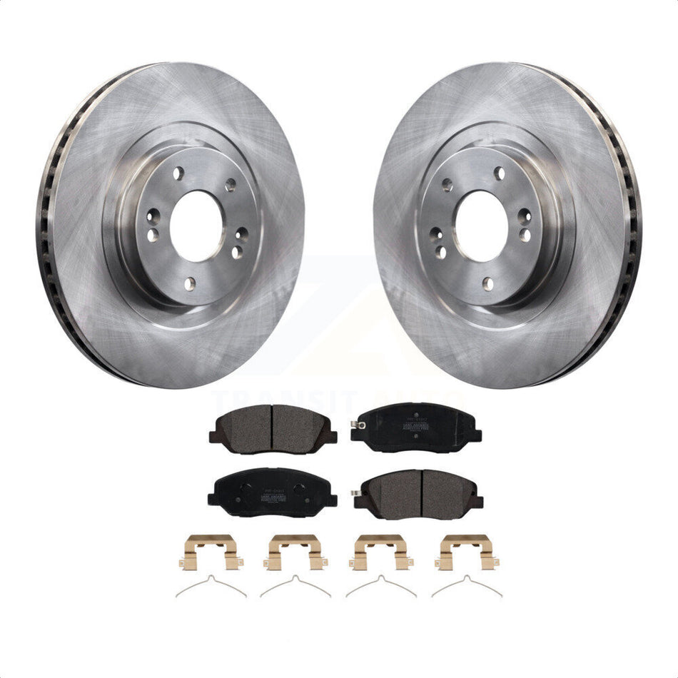 Front Disc Brake Rotors And Semi-Metallic Pads Kit For Hyundai Santa Fe XL K8F-100607 by Transit Auto