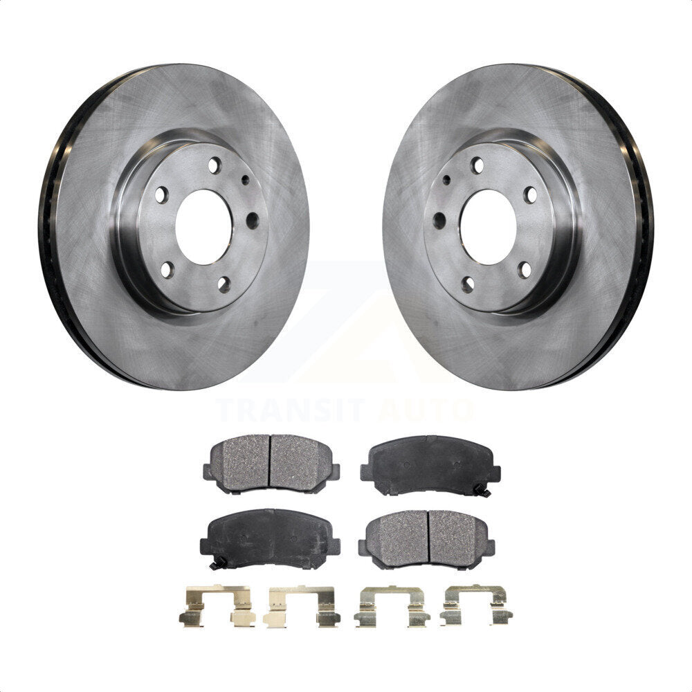 Front Disc Brake Rotors And Semi-Metallic Pads Kit For 2013-2015 Mazda CX-5 K8F-100608 by Transit Auto