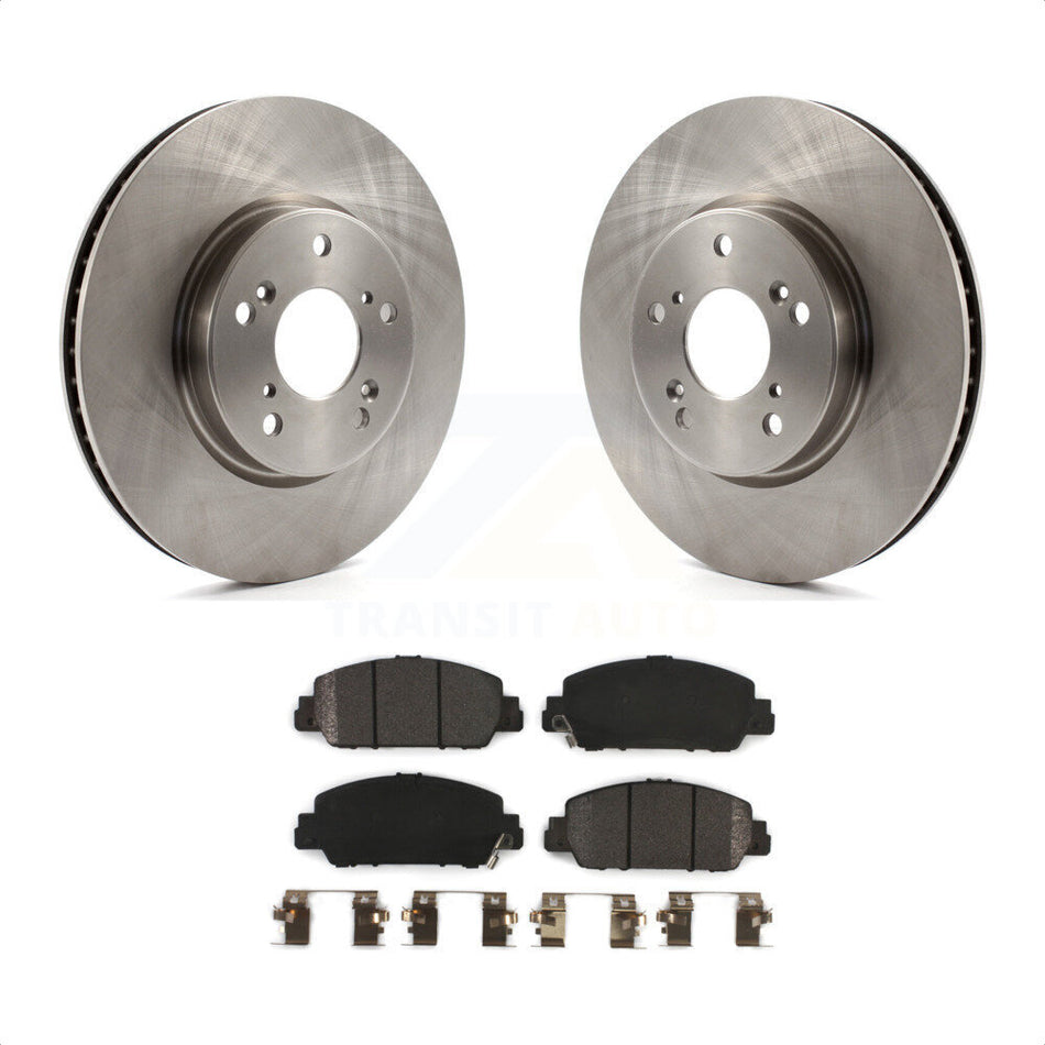 Front Disc Brake Rotors And Semi-Metallic Pads Kit For Honda Accord K8F-100611 by Transit Auto