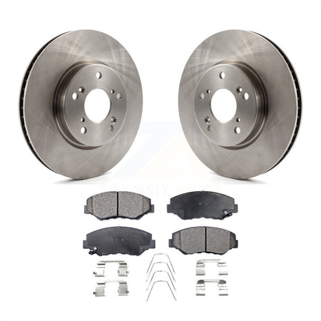 Front Disc Brake Rotors And Semi-Metallic Pads Kit For 2015 Honda Civic EX with Manual transmission K8F-100612 by Transit Auto