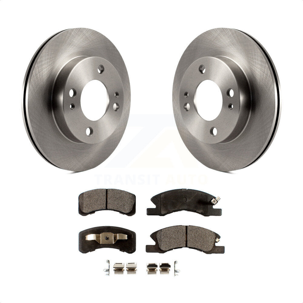 Front Disc Brake Rotors And Semi-Metallic Pads Kit For 2014-2015 Mitsubishi Mirage K8F-100622 by Transit Auto