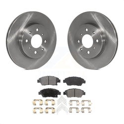 Front Disc Brake Rotors And Semi-Metallic Pads Kit For Honda Fit K8F-100623