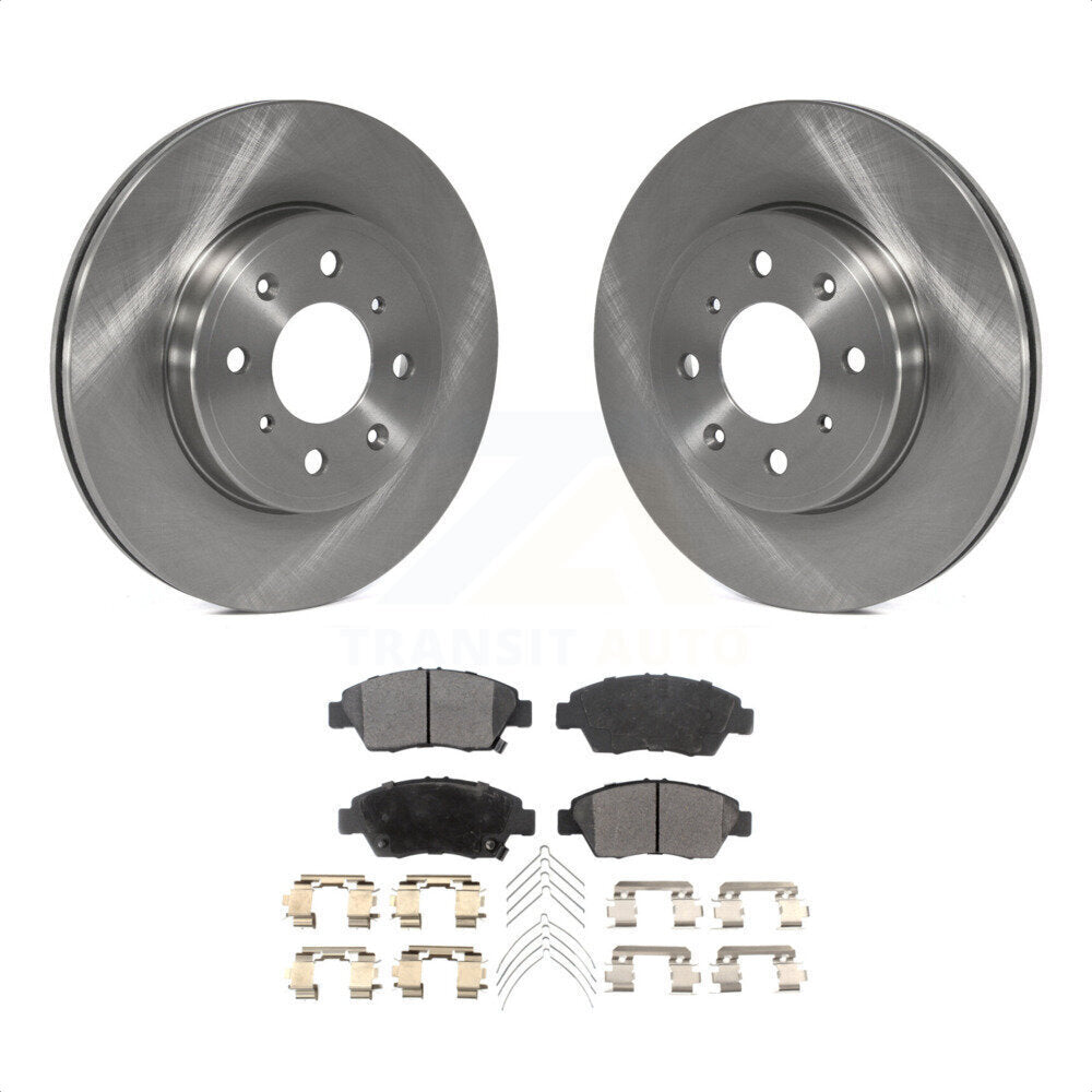 Front Disc Brake Rotors And Semi-Metallic Pads Kit For Honda Fit K8F-100623 by Transit Auto