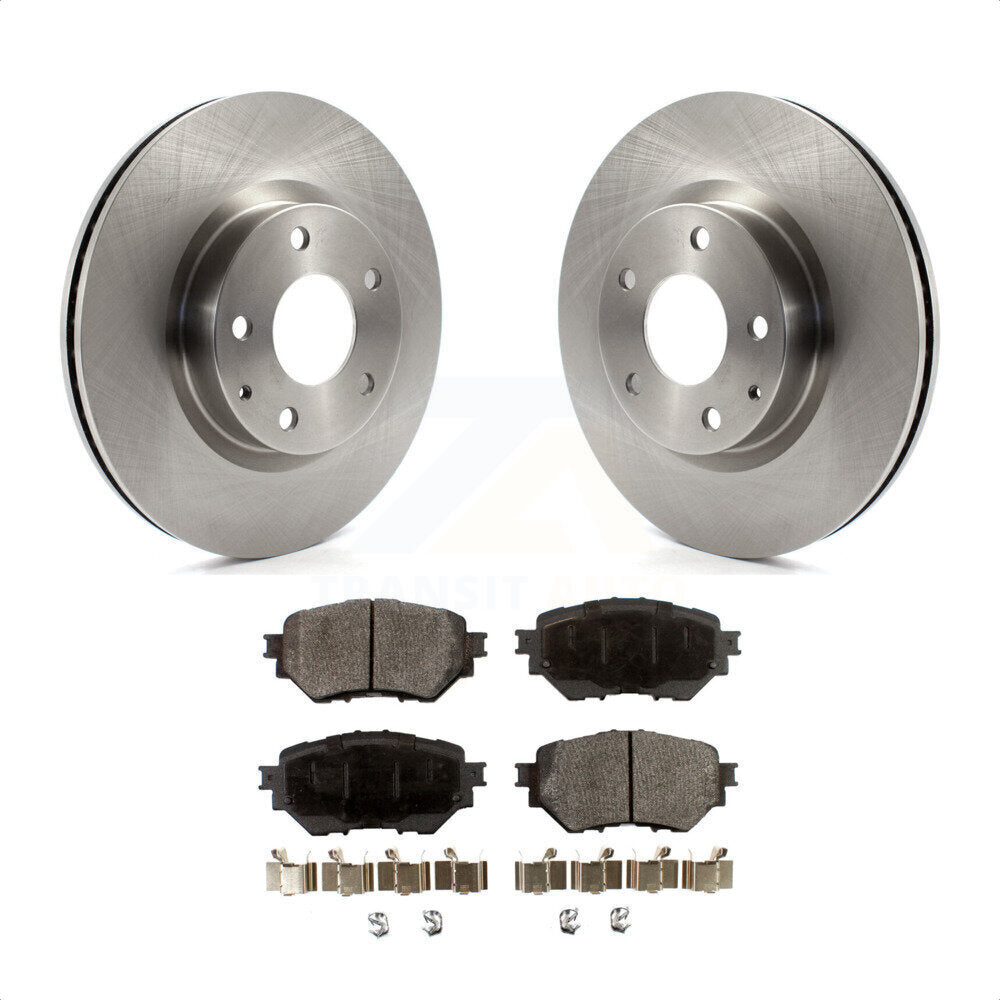 Front Disc Brake Rotors And Semi-Metallic Pads Kit For Mazda 3 Sport Vehicles Manufactured In Mexico 2.5L K8F-100625 by Transit Auto