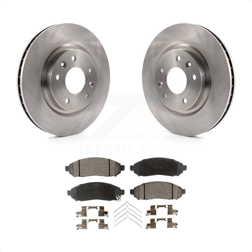 Front Disc Brake Rotors And Semi-Metallic Pads Kit For 2015 Nissan LEAF Vehicles Manufactured In Japan K8F-100630 by Transit Auto