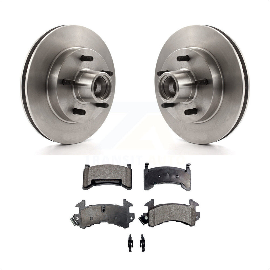 Front Brake Rotor Hub Semi-Metallic Pad Kit For Chevrolet S10 GMC Camaro Blazer Pontiac Monte Carlo Sonoma Firebird Oldsmobile Cutlass Supreme El Camino Buick Regal Jimmy S15 K8F-100656 by Transit Auto