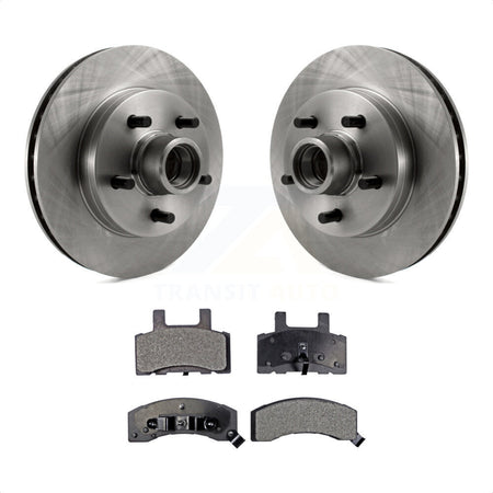 Front Disc Brake Rotors Hub Assembly And Semi-Metallic Pads Kit For Chevrolet Tahoe C1500 Suburban K8F-100659 by Transit Auto