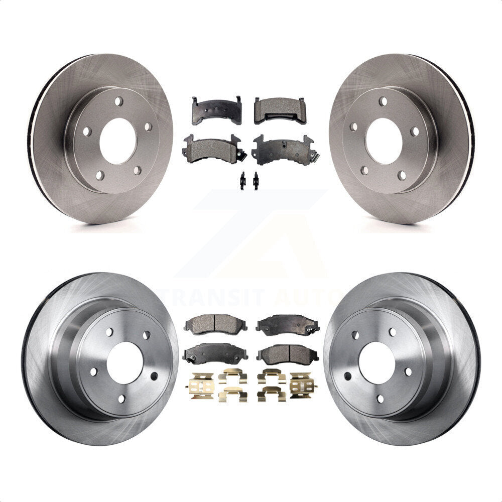 Front Rear Disc Brake Rotors And Semi-Metallic Pads Kit For 1997-1997 Chevrolet S10 GMC Sonoma 4WD K8F-100712 by Transit Auto