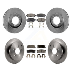 Front Rear Disc Brake Rotors And Semi-Metallic Pads Kit For 2002-2004 Pontiac Montana FWD with rear brakes K8F-100718
