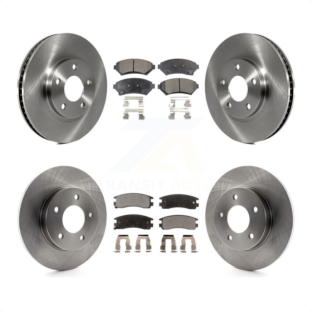 Front Rear Disc Brake Rotors And Semi-Metallic Pads Kit For Cadillac DeVille Buick Park Avenue Eldorado Oldsmobile Aurora Riviera Seville K8F-100719 by Transit Auto