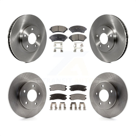 Front Rear Disc Brake Rotors And Semi-Metallic Pads Kit For Cadillac DeVille Buick Park Avenue Eldorado Oldsmobile Aurora Riviera Seville K8F-100719 by Transit Auto